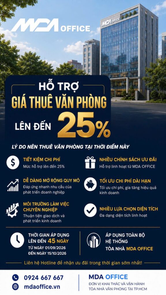 65 m2 Office Floor for Rent at MDA Office, Tan Dinh, District 1, HCMC – Photo 1