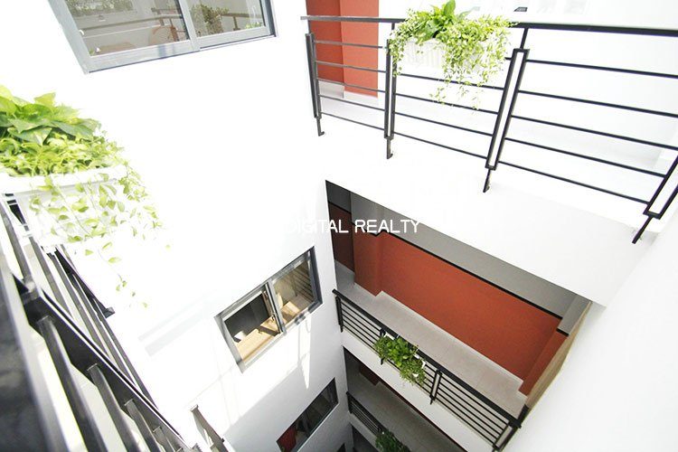 Private balcony overlooking Vinhome Studio for rent in Binh Thanh Near District 1 24h Security 9