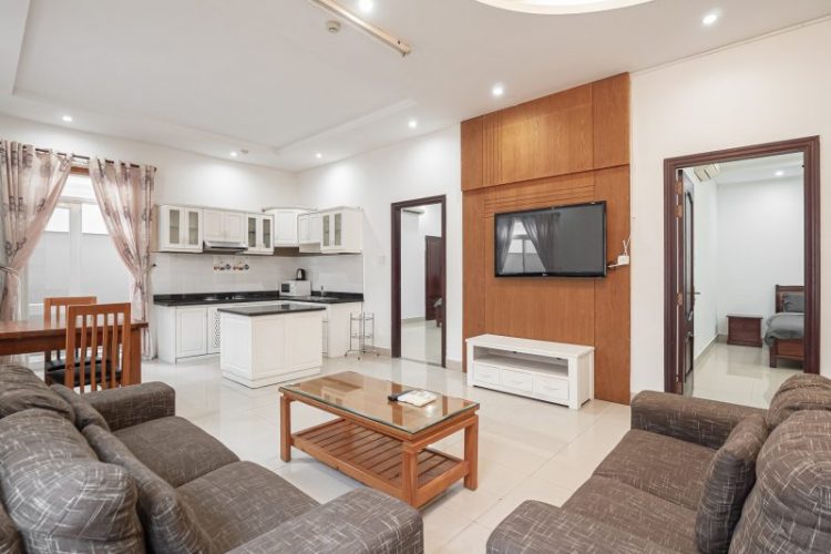 Thao Dien 120sqm on ground floor Large livingroom and kitchen2 bedrooms 2 bathroom 1