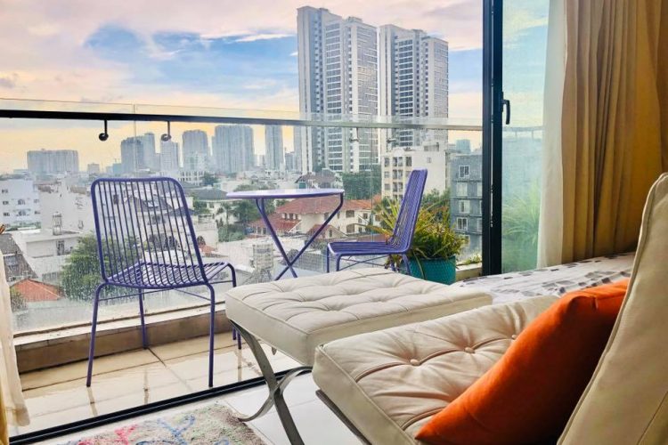Top high floor studio for rent with good view in Thao Dien 1
