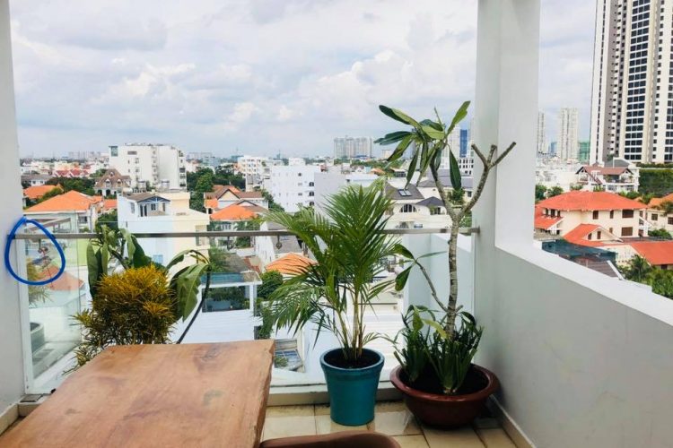 Top high floor studio for rent with good view in Thao Dien 8